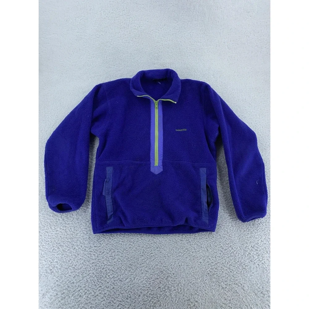 Vintage Patagonia Fleece Half Zip Pullover‎ Sweater Mens Small Made USA 90s
